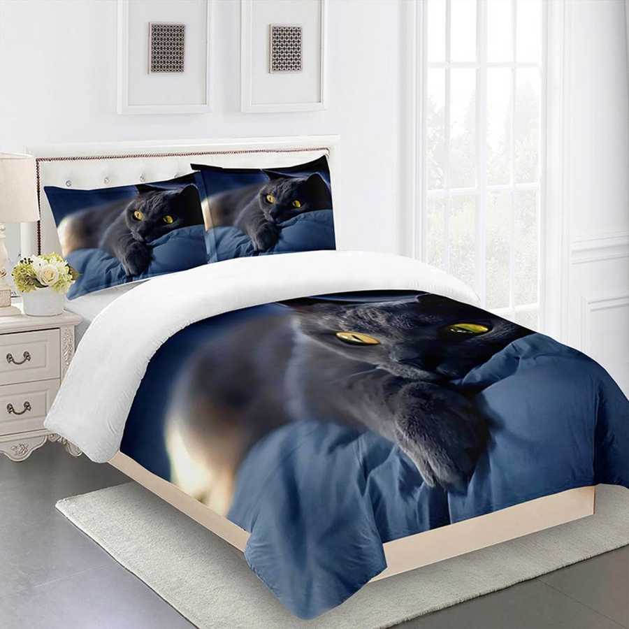 3D Cute Cartoon Animals Pattern Bedding Set Pillowcase Quilt Cover Set for Bedroom Decor