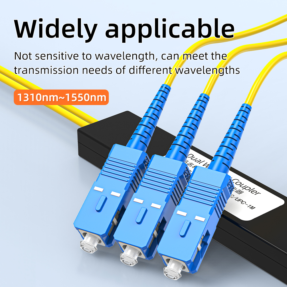 SAIVXIAN PLC Splitter SC A/UPC 1X2 PLC Singlemode Fiber Optische Splitter SC/UPC PCL Taper Type Splitter Computer Kabel Slee