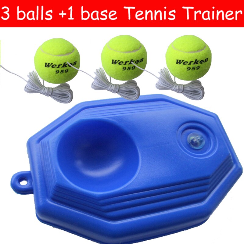 3 Bal En 1 Base Tennis Ballen Trainer Praktijk Enkel Training Tool Partner Kit Voor Beginner