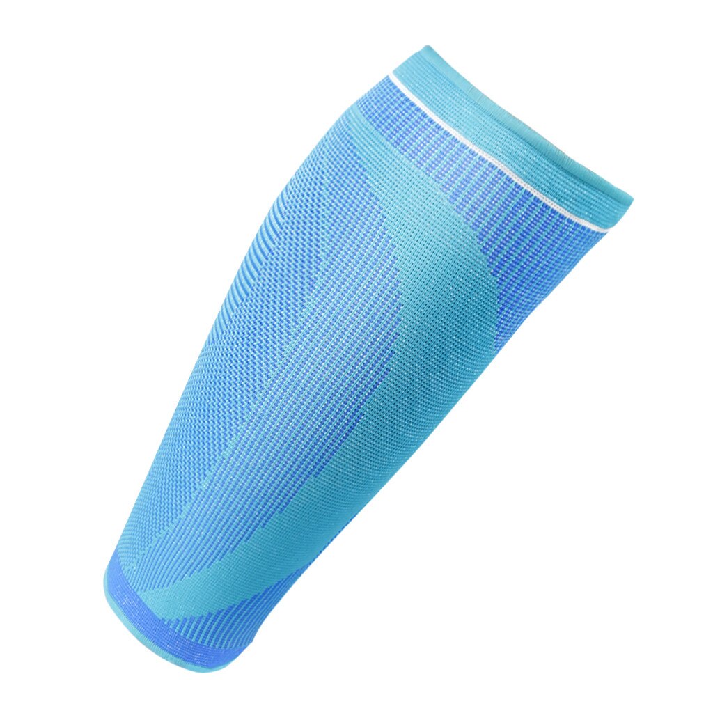 Calf Compression Sleeve Leg Compression Socks for Shin Splint Sports leg protection knitted compression non-slip leg guard: Blue / M