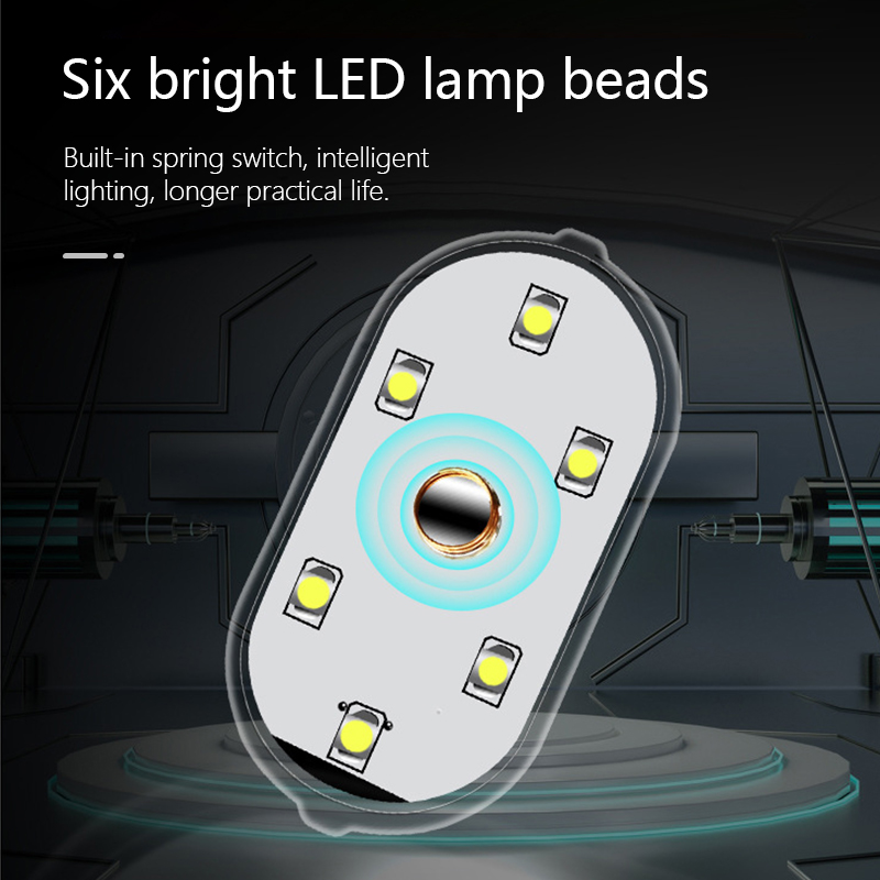 SEAMETAL 5V voiture Led éclairage doigt tactile capteur lampe de lecture LED Attraction lumières USB Charge 6 ampoules pour voiture intérieur lumières
