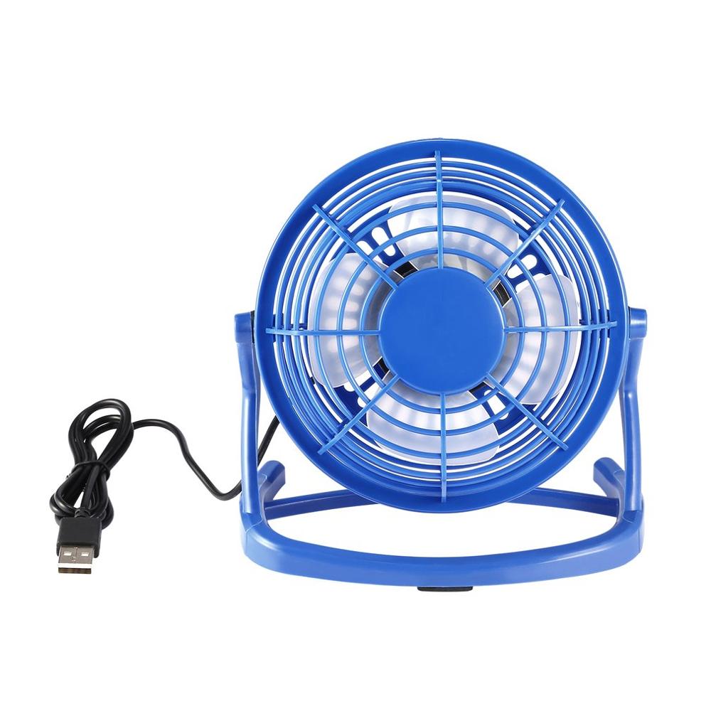 Ventilatore USB estivo Desktop portatile DC 5V Mini ventilatori di raffreddamento Ventilatore ruotabile da 180 gradi per computer PC portatile Notebook Dropshipping: Blu