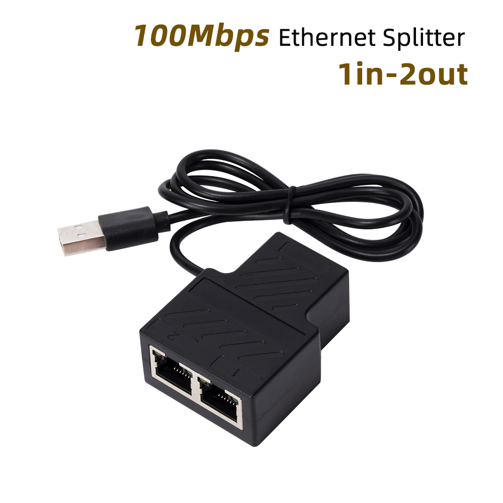 100/1000 Mbit/s Ethernet-Netzwerk-Splitter 1 bis 2/4 RJ45-Verteiler Internet-Verteiler-Hub für Router Computer Digitale Fernseher: Orange