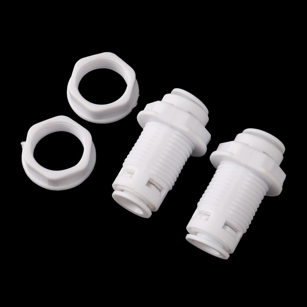 1/4 ” hurtigkobling skottkopling 6.35mm od rørvannkoblinger omvendt osmosesystem rett hurtigkobling 5 stk.