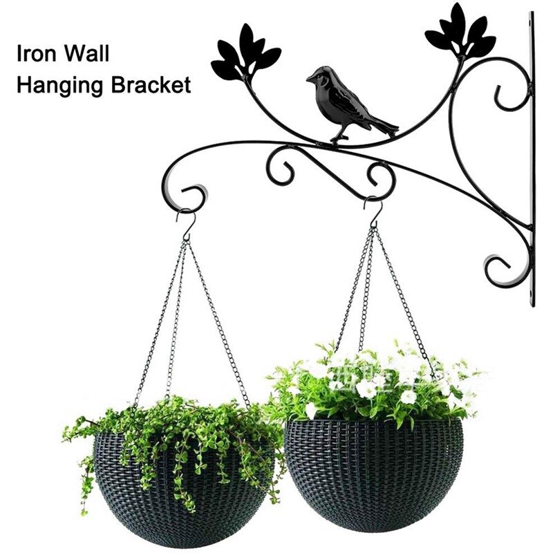 Soporte de cesta colgante, faroles de pared, ganchos de plantas, colgador recto para pájaros