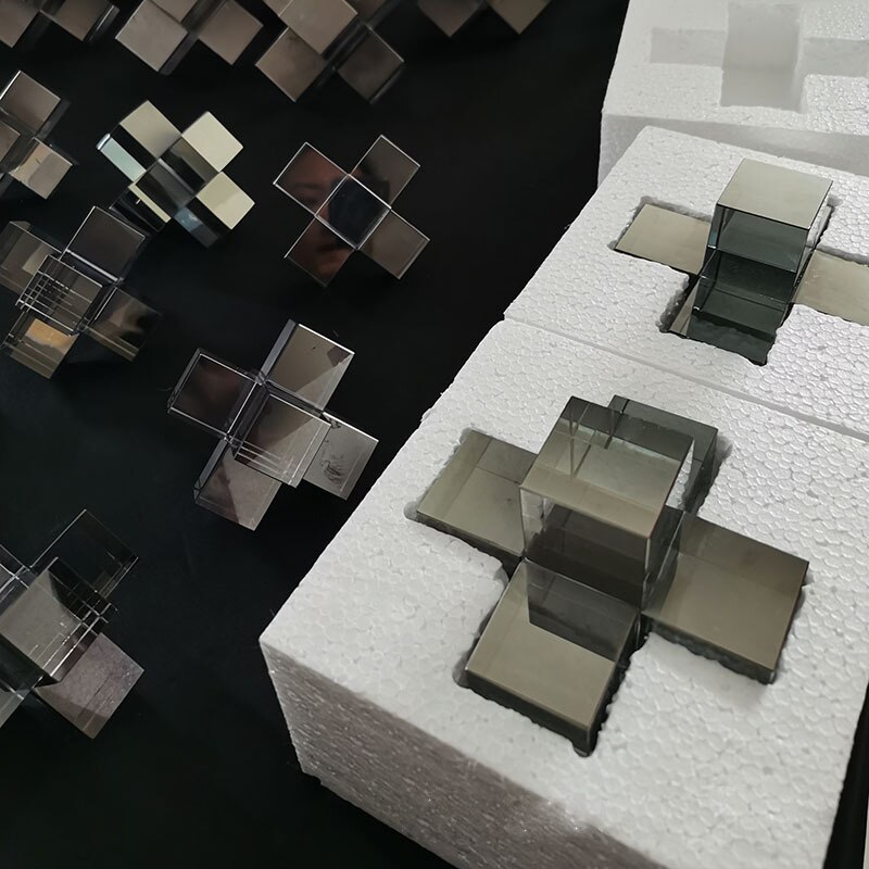 Bloque de mármol cruzado negro para decoración del hogar, muebles sencillos y modernos de 120x120x120mm, modelo para habitación, sala de estar y estudio, decoración suave