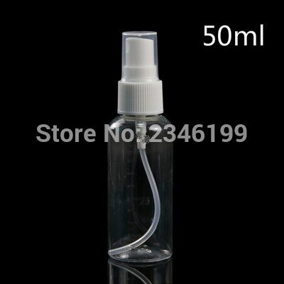 Plast sprayflaske 30ml plast gjennomsiktig spray pumpe flaske med skala 50ml tom plast kosmetikk beholder 100ml 50 stk