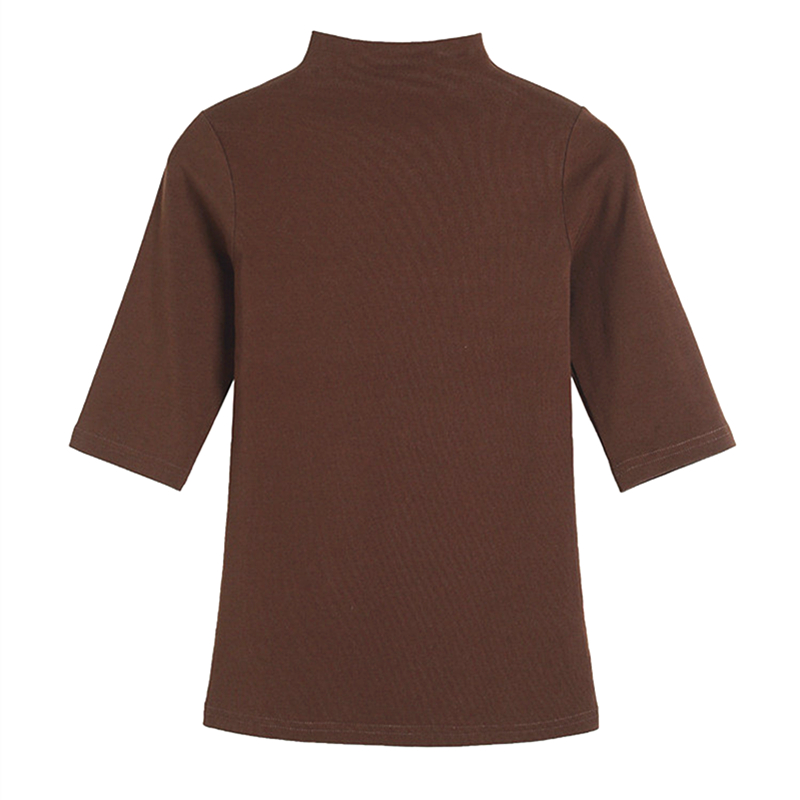 Mrmt 2025 marca feminina meia gola alta camiseta de manga média para roupas femininas novas camisetas finas das mulheres