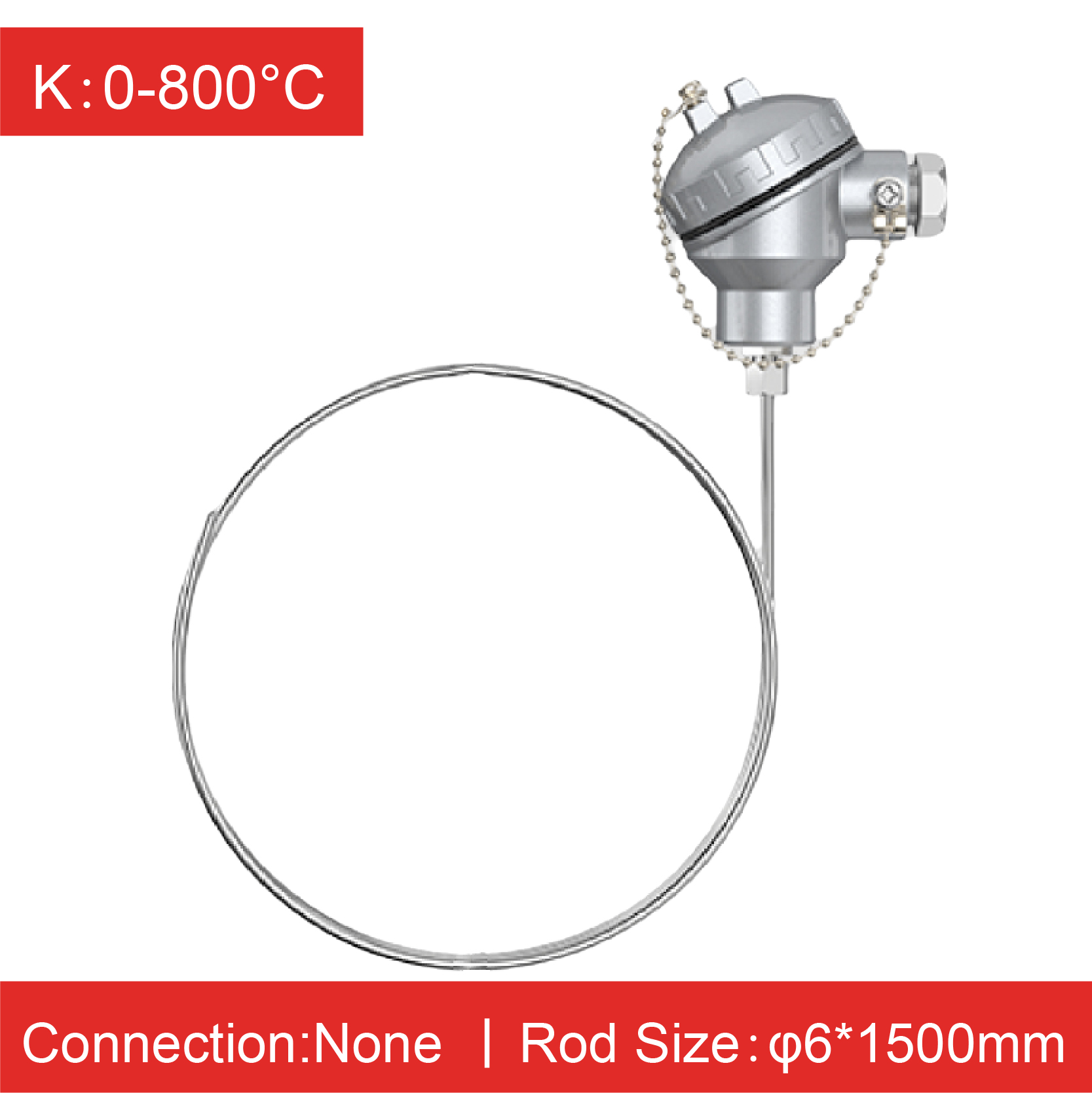 K Type Thermocouple PT100 Temperature Sensor WRNK-131 Armored Probe Industrial RTD Flexible Stainless Steel High Temp: PURPLE