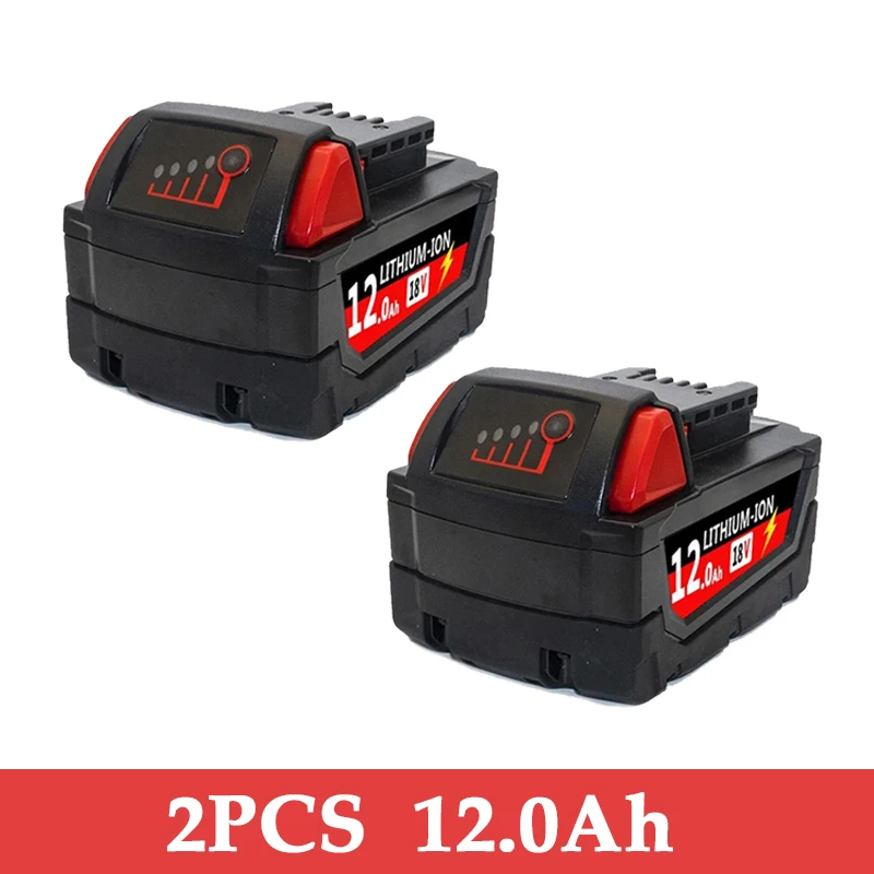 NEUE 18V Für Milwaukee M18 M18B6 18V XC 12Ah 9Ah Li-Ion Akku 48-11-1860/Ladegerät akku: Himmel Blau