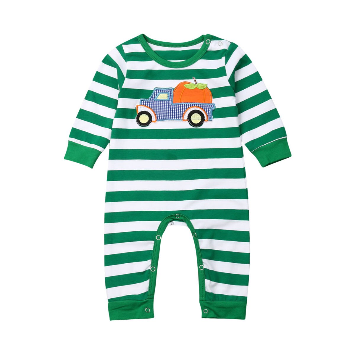 Christmas Halloween Baby Boy Girl Clothes Romper Jumpsuit Overall Outfit Set: A / 12M