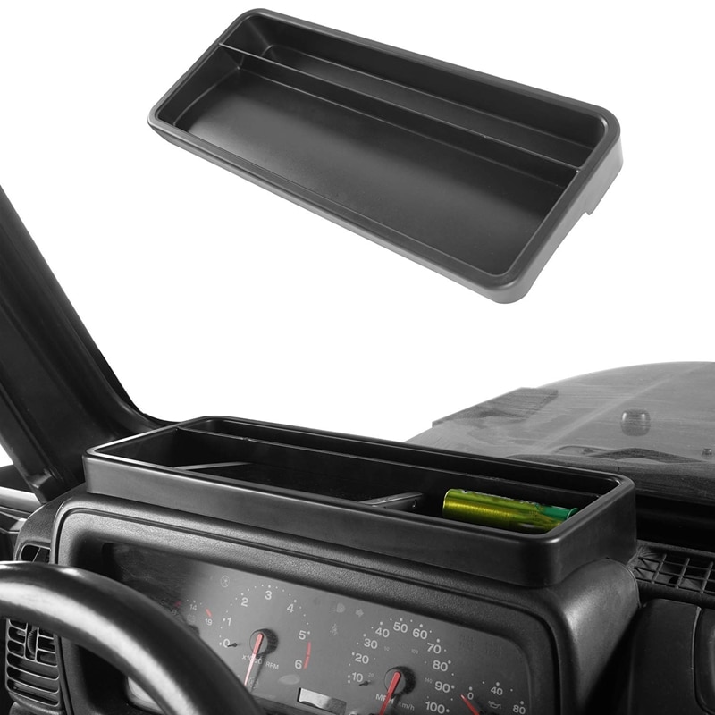 Dashboard Storage Box for Jeep Wrangler TJ 1997-2006 Dash Phone Holder Organizer Tray