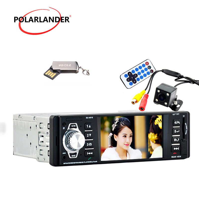 Car Audio Bluetooth AM FM Car Radio Stereo AUX-IN MP4 auto tapes Player FM USB SD 1 Din Remote Control Radio cassette player