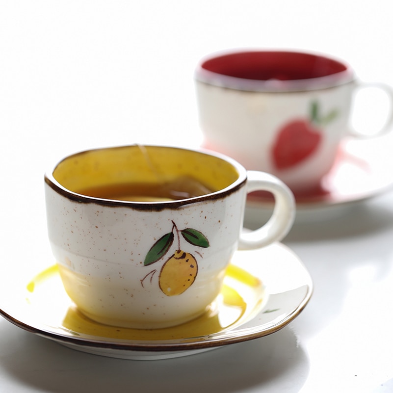 Posliinikupit teekuppisetti kahvikupit lautasella keraamiset teemukit setti, espresso kahvikuppimukit setti