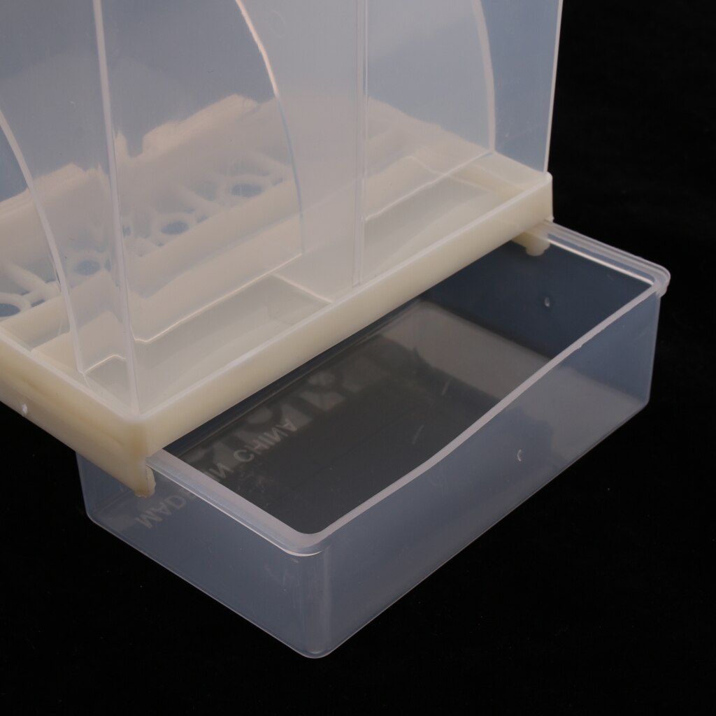 Bird Feeder Parrot Integrated Automatic Box for Small to Large Birds, White