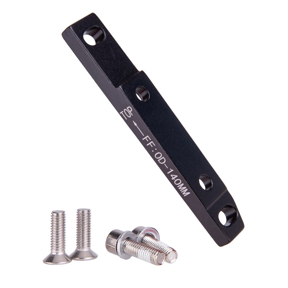 Ultralight Racefiets Schijfrem Platte Mount Adapter Fiets Schijfrem Adapter Legering Beugel Voor 140 160Mm Rotor Fietsen onderdelen: Black FF140