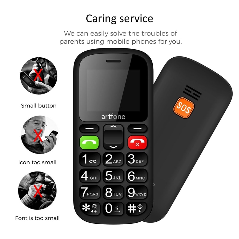 Téléphone Portable Senior Débloqué avec Grandes Touches pour Personnes âgées