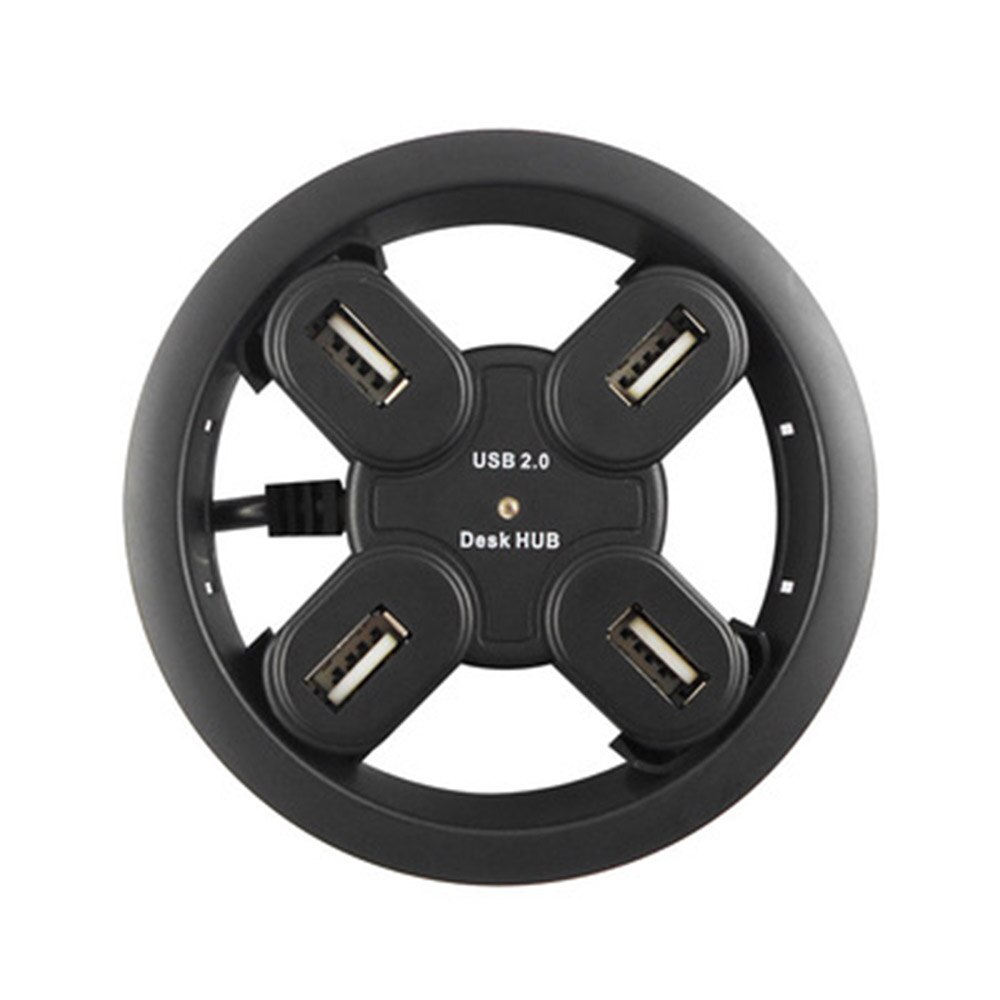 USB HUB Mount In Desk HUBs USB 2.0 HUB With 4 Port USB2.0 Headphone/Mircophone Jack For Deskpot PC/Tablet USB 2.0 Splitter