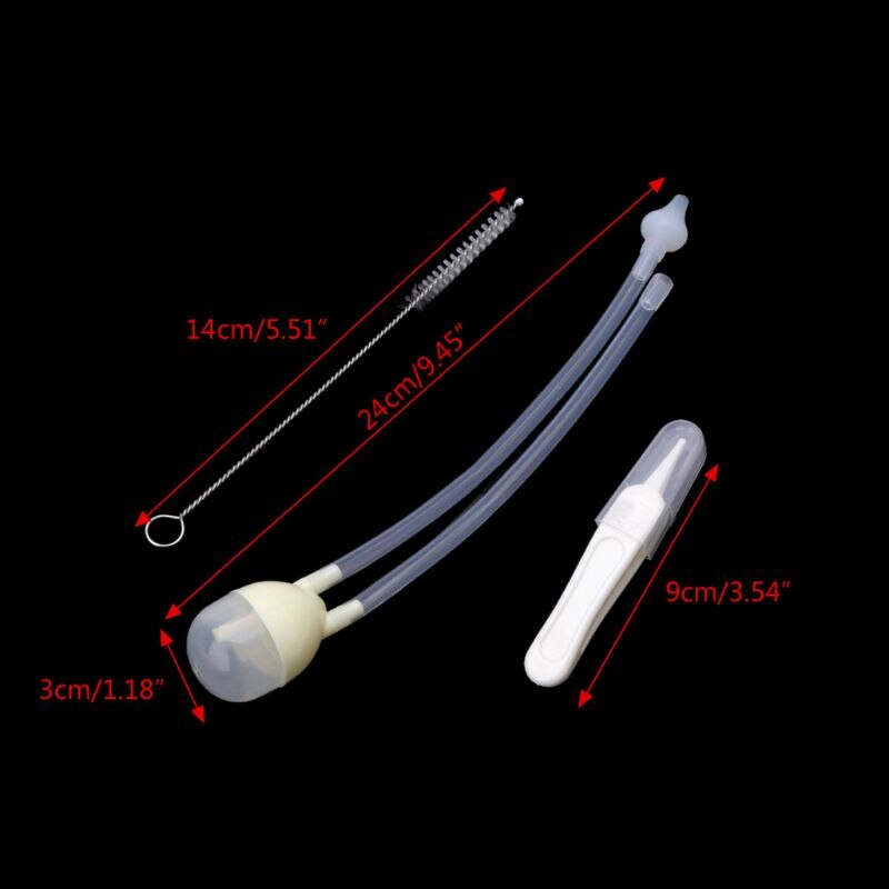 3 pçs conjunto de cuidados com o bebê recém-nascidos segurança nariz aspirador crianças sucção a vácuo nasal conjunto infantil proteção da gripe acessórios