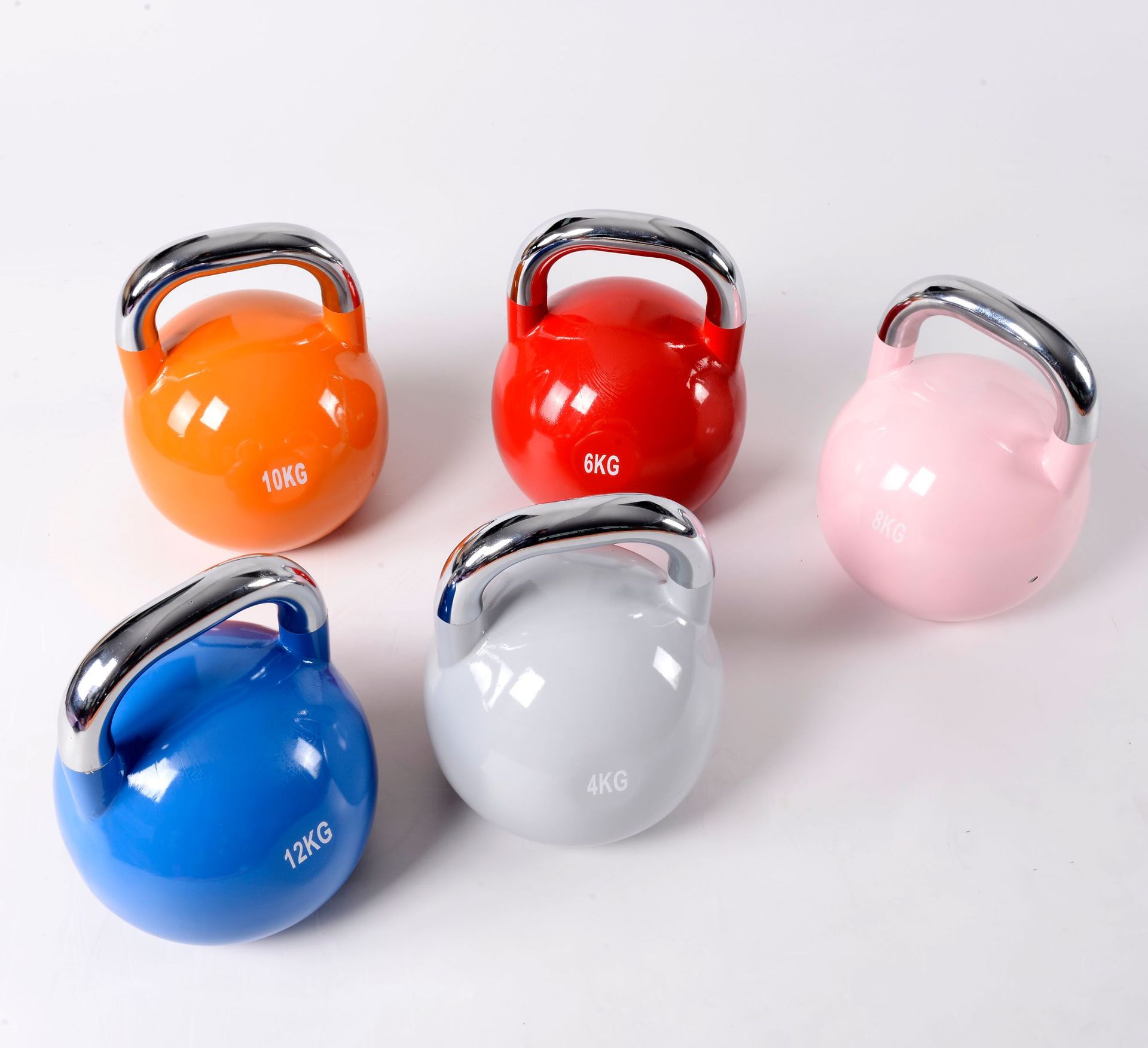 Commerciële Gym Verf Bakken Kettlebell Rack, Competitie Fitnessapparatuur, Heup Deep Squat, Particulier Onderwijs: GRIJS