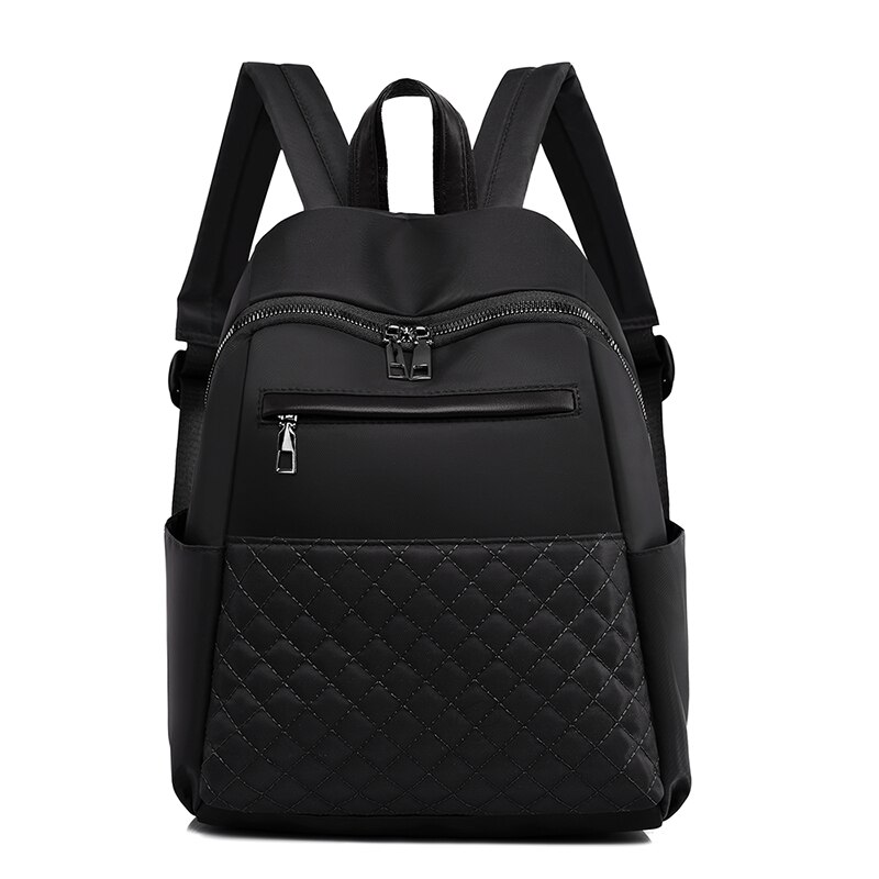 neue Nylon Rucksack Frauen Große Kapazität Reise Rucksäcke Wasserdichte Licht Taschen Für Mädchen mochila lässig Tasche: Schwarz
