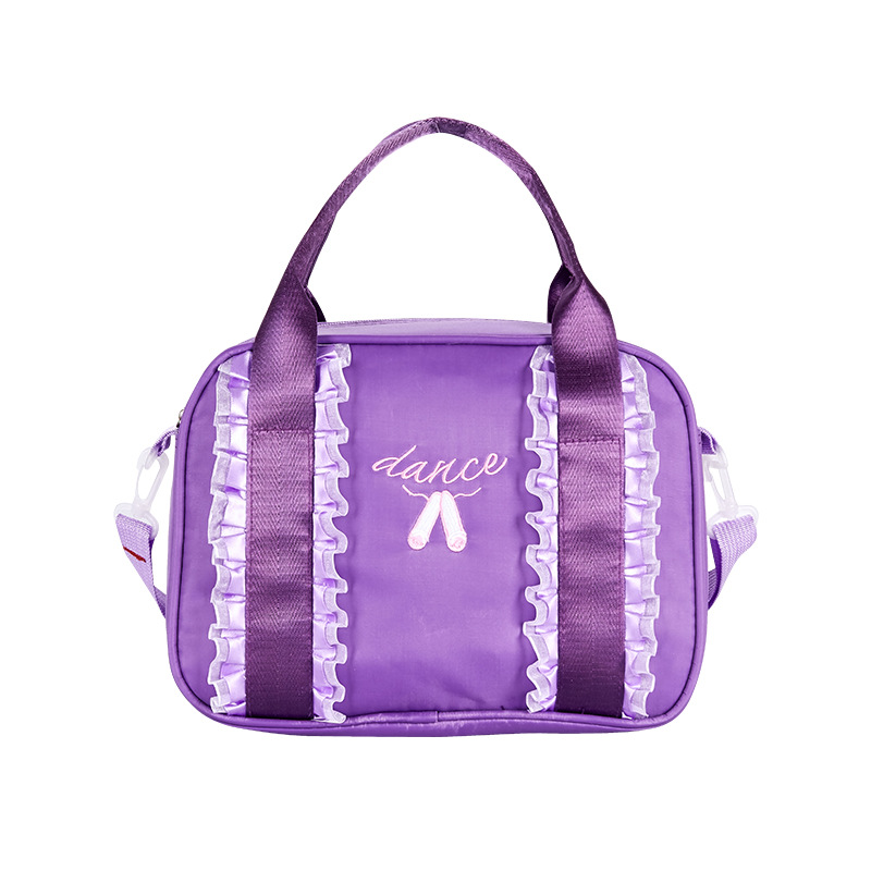 Ruoru-bolsas de encaje para Ballet para niñas y mujeres, paquete de mochila de baile para bebé, bolso de mano para Ballet: Morado