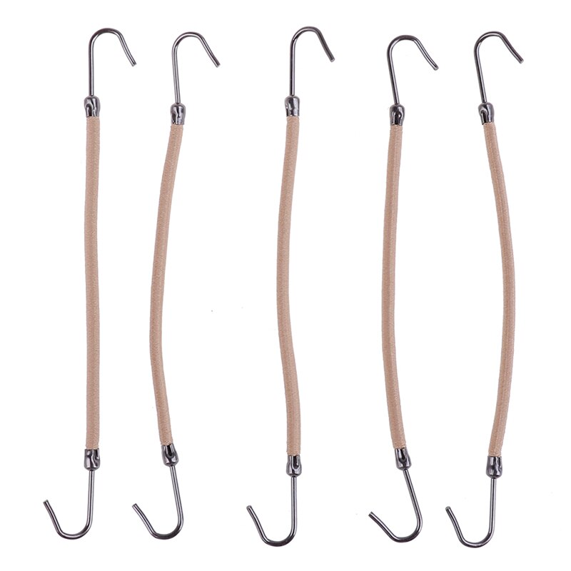 5 stücke Elastische Haken Pferdeschwanz Clips BöGen Mädchen Bands Gummi Mit Haken Halfter Bungee Dicken Haar Headwear Haar Zubehör: nackt