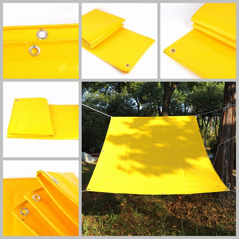 Bâche pare-soleil en PVC jaune, épaisseur 0.45mm, tissu imperméable pour jardin, cour, camion