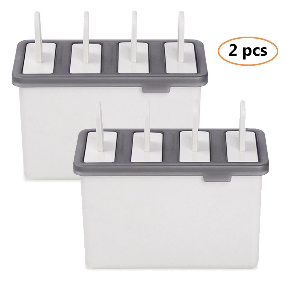 Molde para hacer helados, utensilio de cocina para descongelar, rápido y práctico, puede añadir agua, DIY: 2pcs beige