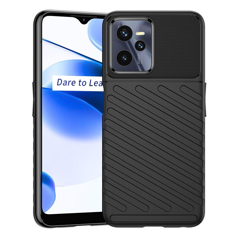 Voor Realme C35 Case Rubber Silicone Matte Zachte Beschermende Armor Case Voor Realme C35 Cover Voor Realme C35 Case