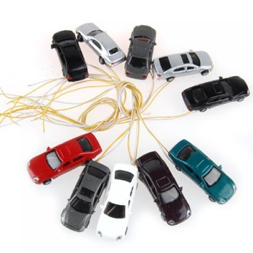 10 rooms painted light burning car model scale cable w / N (1 - 150): Default Title