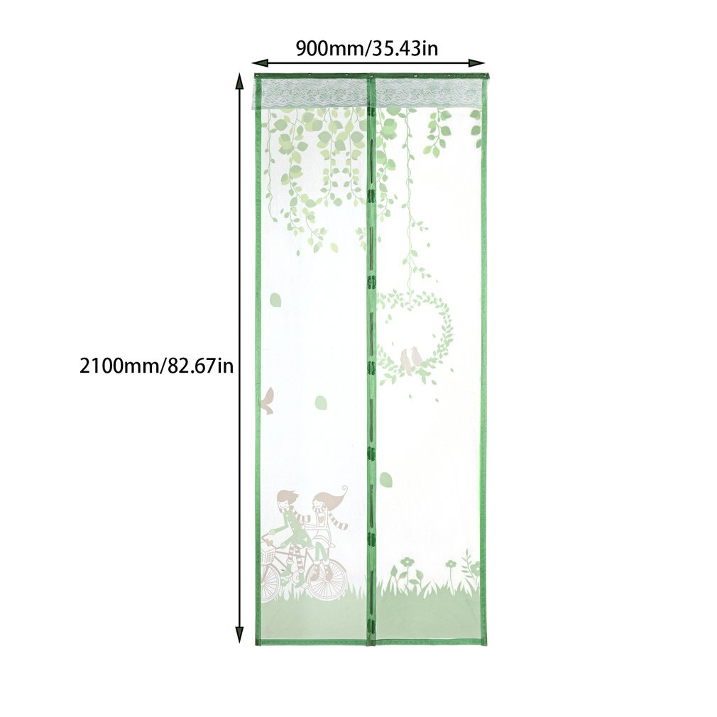 Malla transparente de malla suave auto-cerrada de tul de puerta para balcón de la cortina