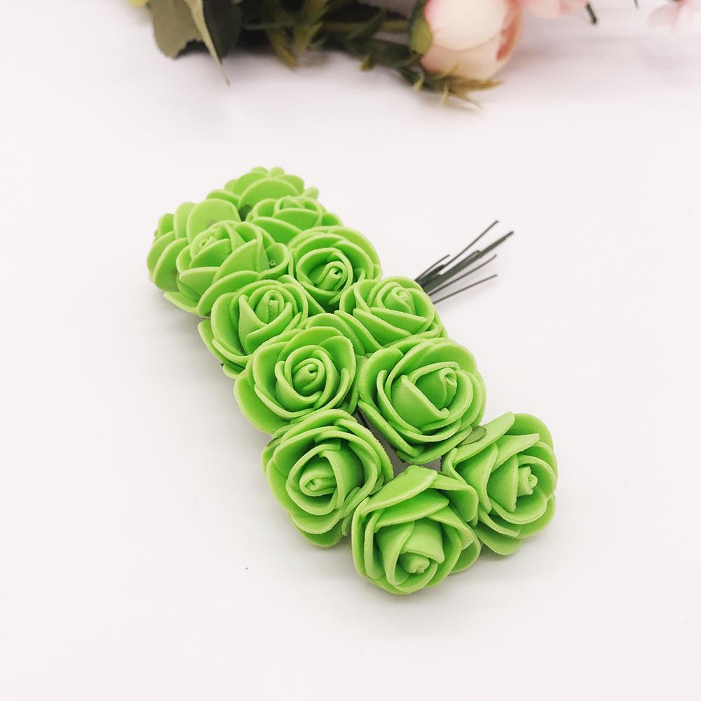 144 stück Günstige künstliche blumen Mini schaum Teddy bär von rosen Strauß Vase für Heimat Dekor hochzeit dekorative blume kranz: 8