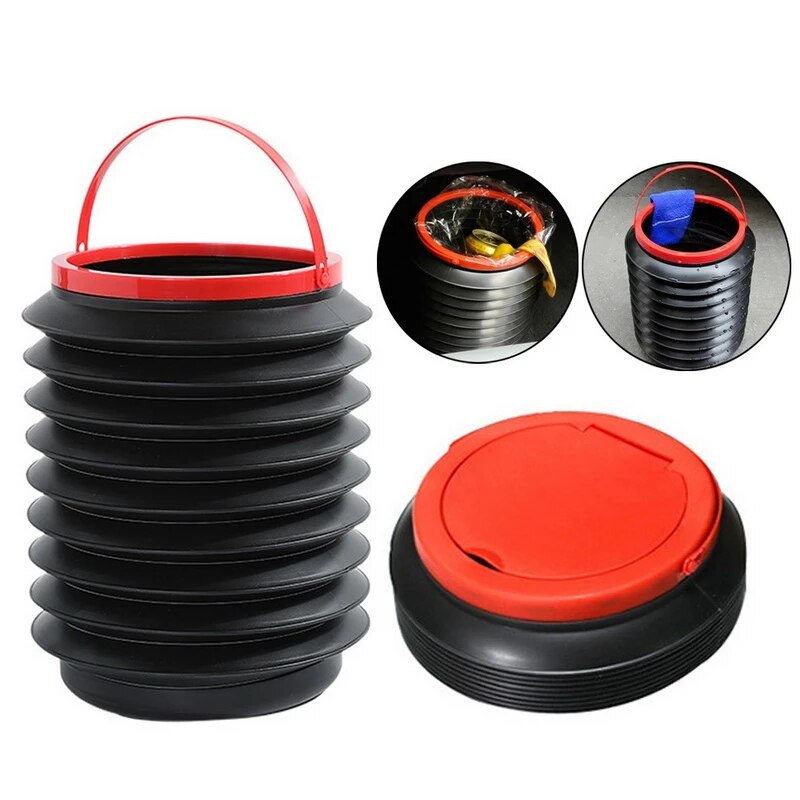 Portable Telescopic Water Bucket Plastic Folding Car Trash Bin Retractable Household Cleaning Container Outdoor Camping Supplies