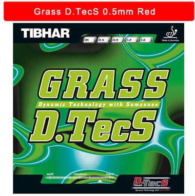 Tibhar Gras D Tecs Tafeltennis Rubber Lange Pips Tensor Ping Pong Rubber Gemaakt In Duitsland: 1pc 0.5mm RED
