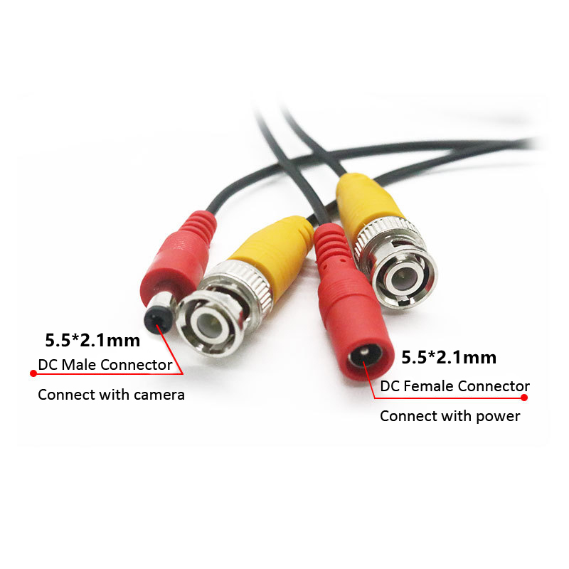 AHD Camera Kabel BNC + DC Connector 2 in 1 BNC Coaxiale Video Power Analoge Camera Draad Voor Beveiliging CCTV DVR Systeem