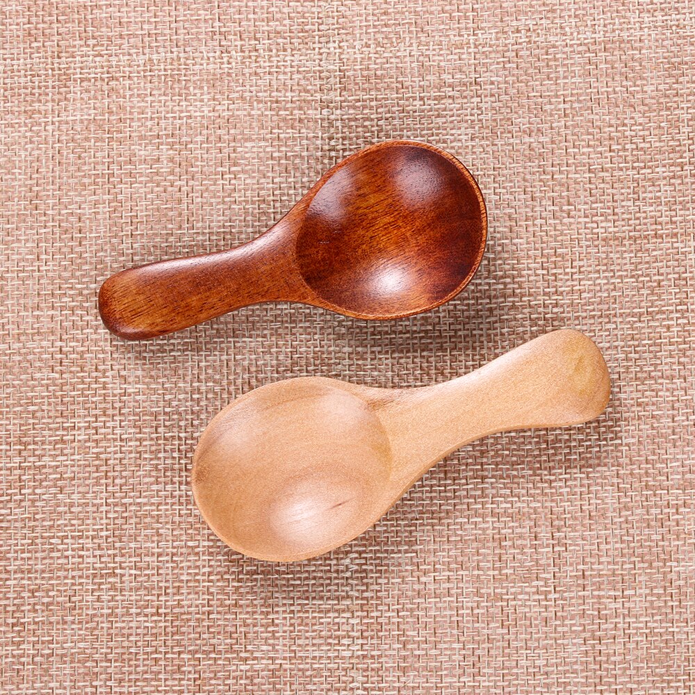 Mini cucharas pequeñas de madera para café, té, cucharas de azúcar, condimento Natural, utensilios de cocina para el hogar, accesorio de cocina, 1 ud.
