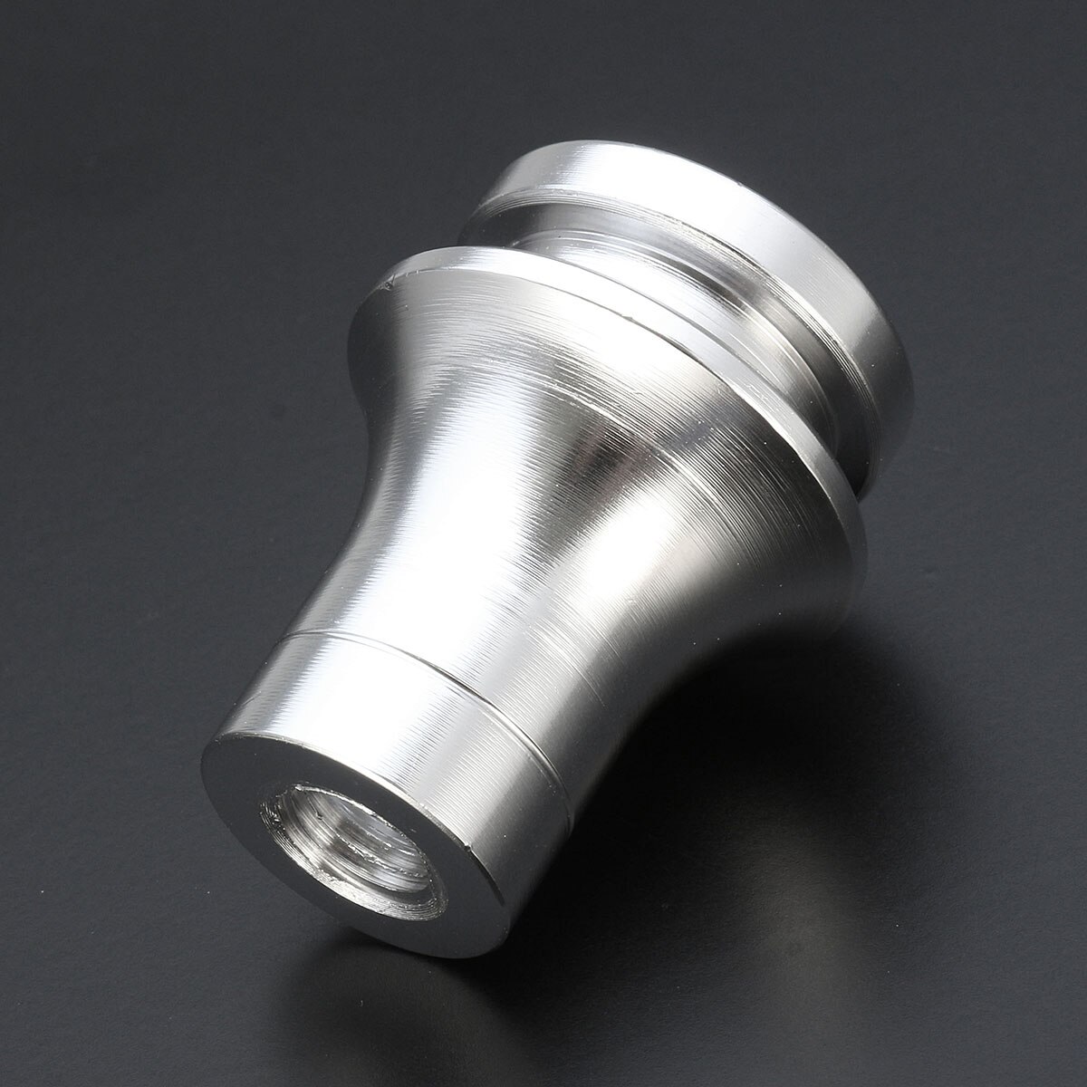Universal M10X1.25 Thread Shift Knob Boot Retainer Adapter Manual Gear Shifter: Silver
