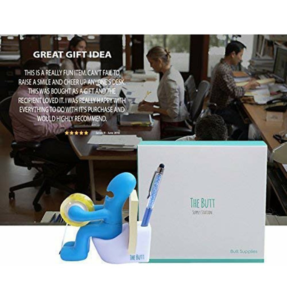 Tape Dispenser and Supply Station Funny Accessory for Office Home or School Adhesive Tape Holder Cool