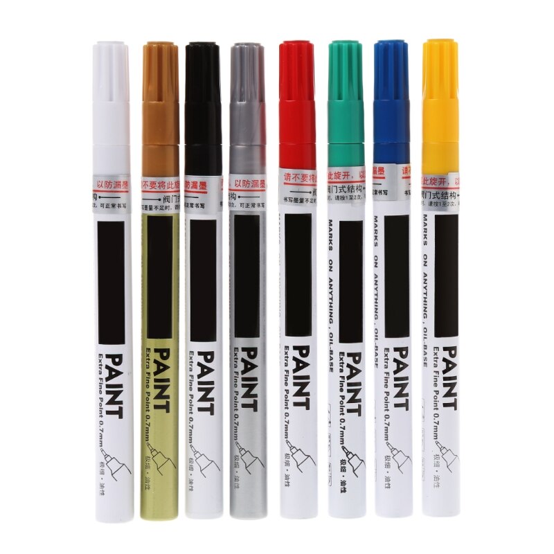 Universal 0.7mm Extra Fine Point Permanent Paint Metallic Marker Pen DIY Art 634B
