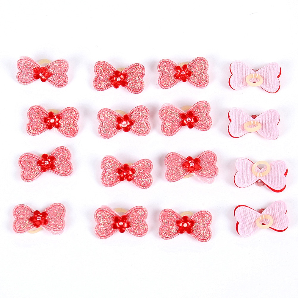 12Pcs Pet Bows Hond Haar Strikken Voor Puppy Yorkshirk Kleine Honden Haaraccessoires Grooming Bows Elastiekjes Hond Bows dierbenodigdheden: AI-21032404C2