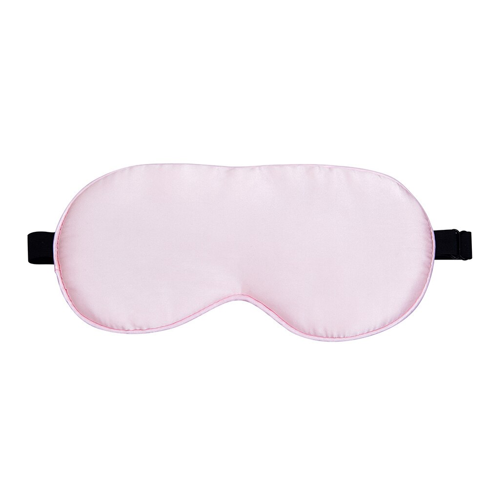 100% Natural 19 Mulberry Silk Sleep Eye Mask Sleeping Smooth Soft Eye Sleep Shade Cover with Elastic Adjustable Strap Blindfold: Pink