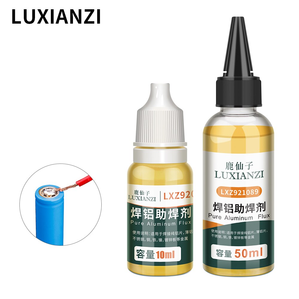 LUXIANZI – Kit de soudure par Flux liquide, pour cuivre, acier inoxydable, fer à souder, Durable, à l&#39;eau, 10ml, 50ml