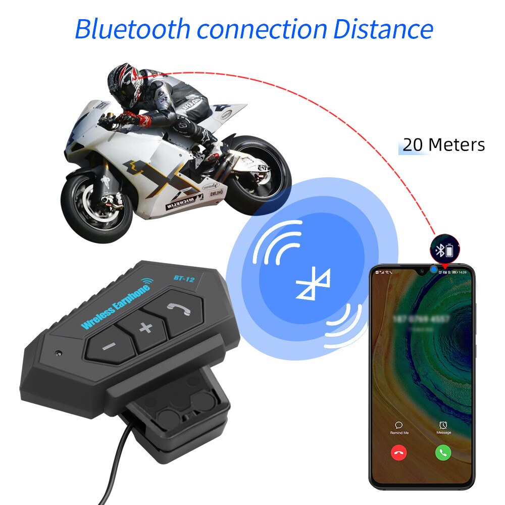 Helm Headset kabellos-Hände-kostenlos Telefon Bausatz Motorrad Headset Motorrad Bluetooth 4,2 Helm Gegensprechanlage Sprech Musik Spieler