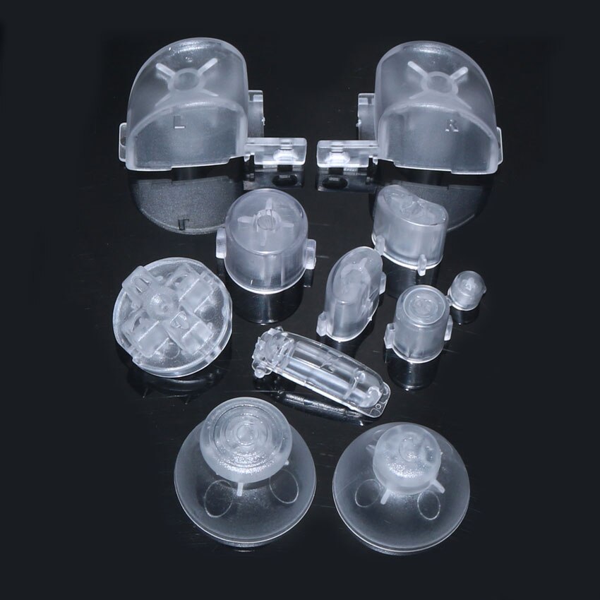 JCD 20 Set L R ABXY Z Keypads Buttons for GameCube Game for NGC Controller D Pads Power ON OFF Buttons & Joystick Stick Cap: I Transparent