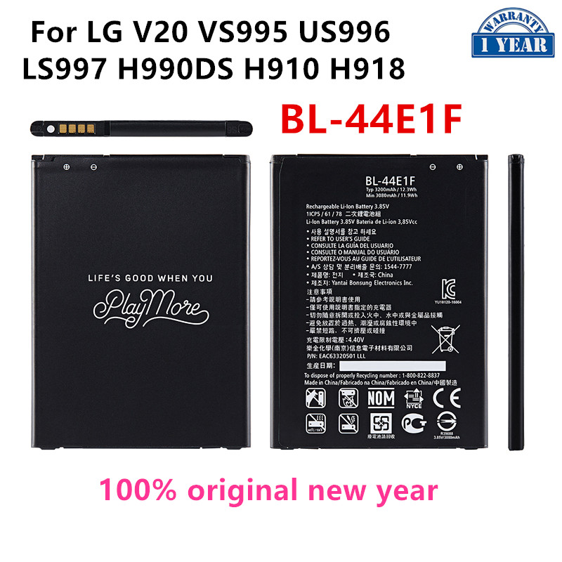 BL-41A1H BL-44E1F BL-44JN BL-44JR BL-45B1F BL-47TH BL-48TH BL-49JH BL-49SF BL-51YF BL-53YH BL-59JH Batterij Voor Lg G3/G4/V10/V20: BL-44E1F  V20 VS995