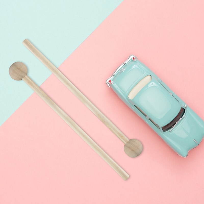 2 Pair Wood Mallets Percussion Sticks for Energy Chime, Xylophone, Wood Block, Glockenspiel and Bells