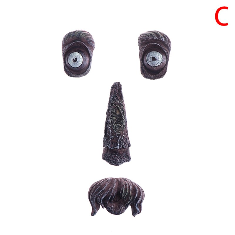 Outdoor Tree Funny Old Man Face Sculpture Whimsical Tree Face Garden Decoration Old Man Tree Hugger Garden Peeker Yard Art: C