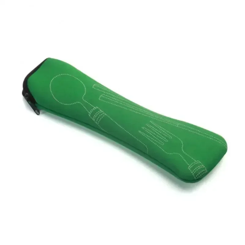 Draagbare bestektas Bestektas Bestektas Reisverpakking Opbergdoos Picknick Vork Lepelzakken: green