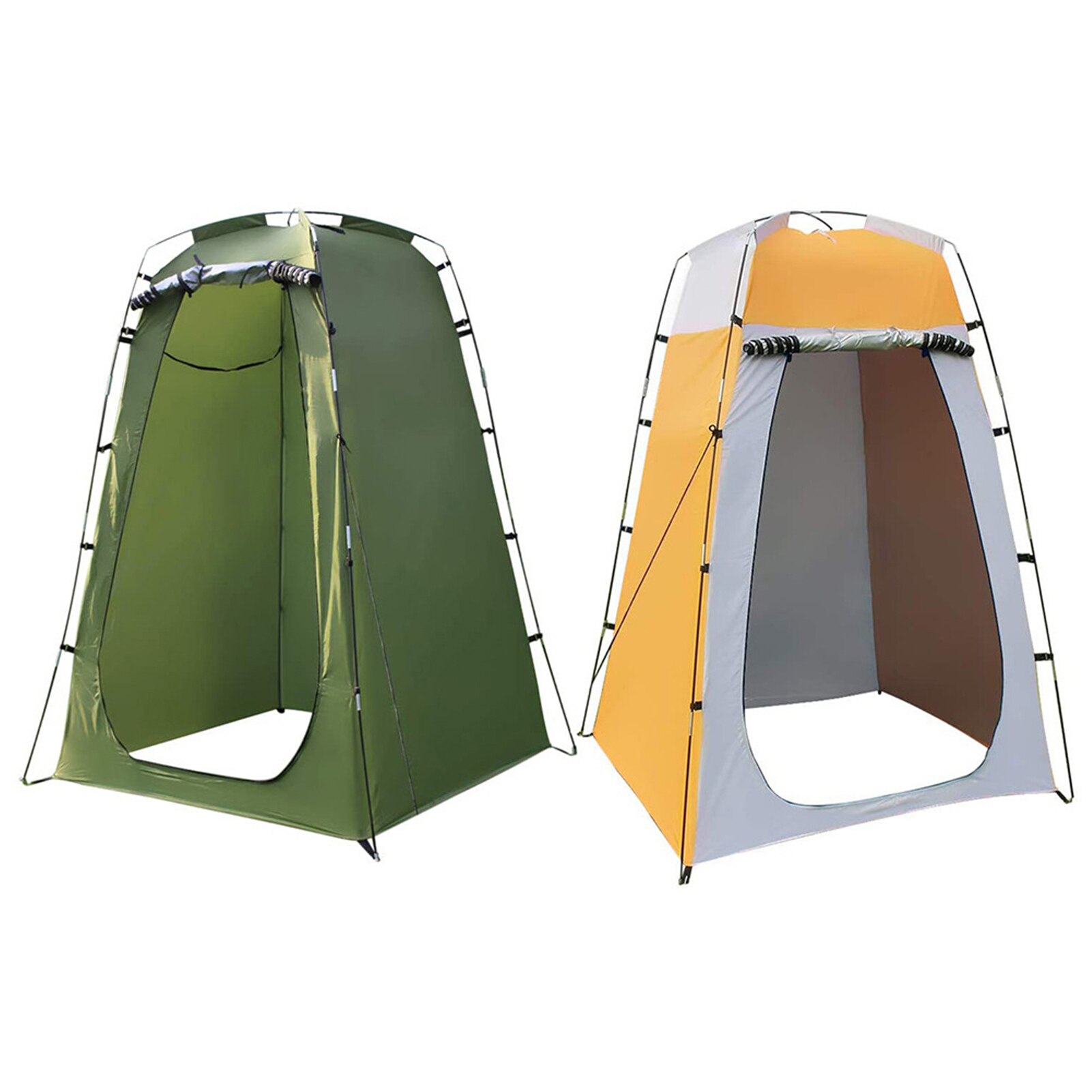 Portable Privacy Shower Toilet Camping Pop Up Tent Camouflage/UV Function Outdoor Dressing Tent/photography Tent Green & Yellow